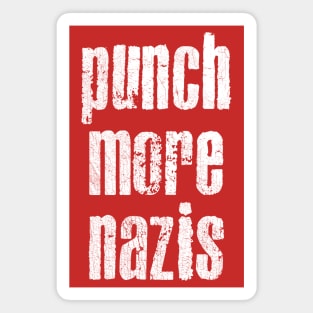 Punch More Nazis / Retro Style Typography Design Magnet